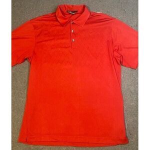 TIGER WOODS COLLECTION Men's Golf Polo‎ Shirt MEDIUM SOLID RED dri-fit